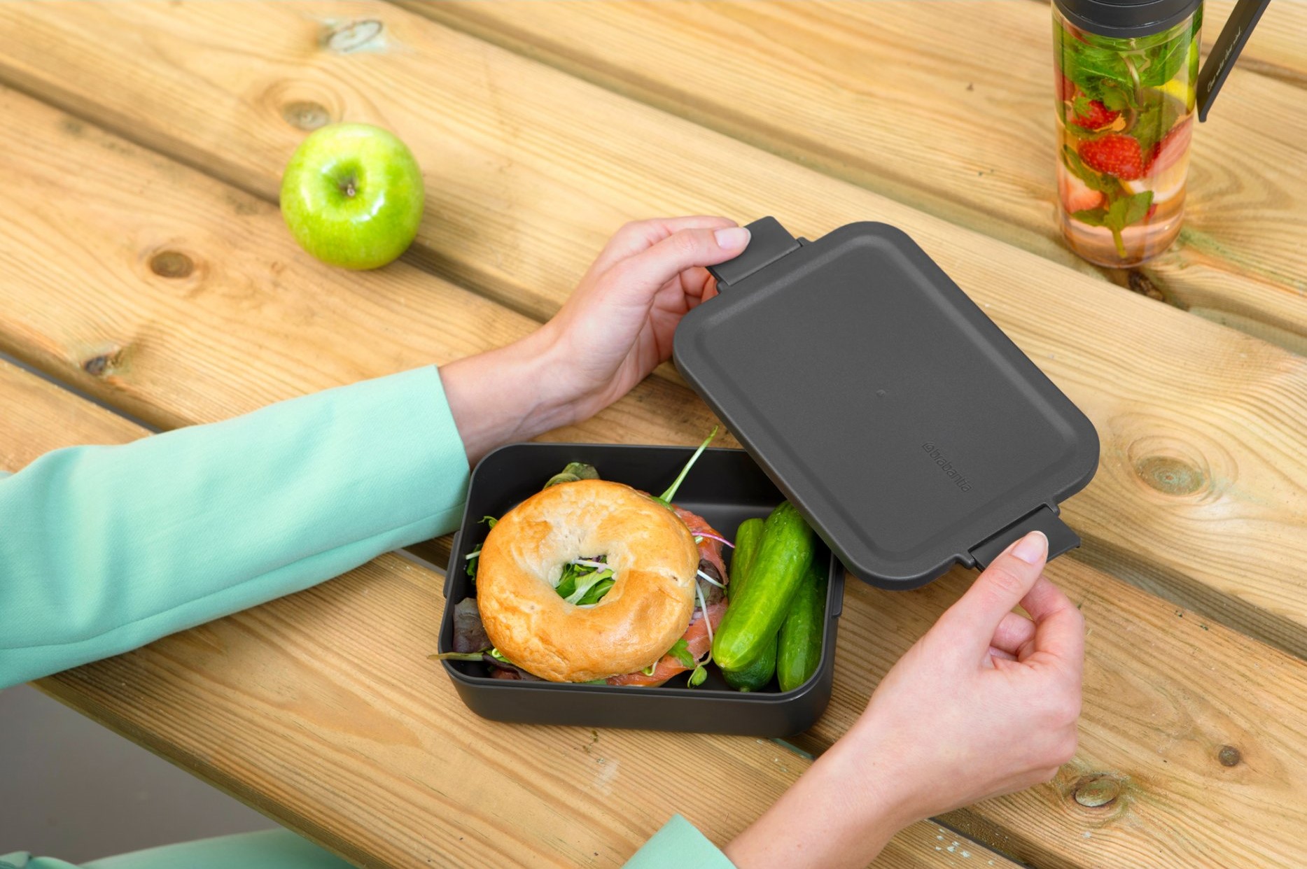 Δοχείο φαγητού MAKE & TAKE BENTO, 1,1 l, σκούρο γκρι, Brabantia