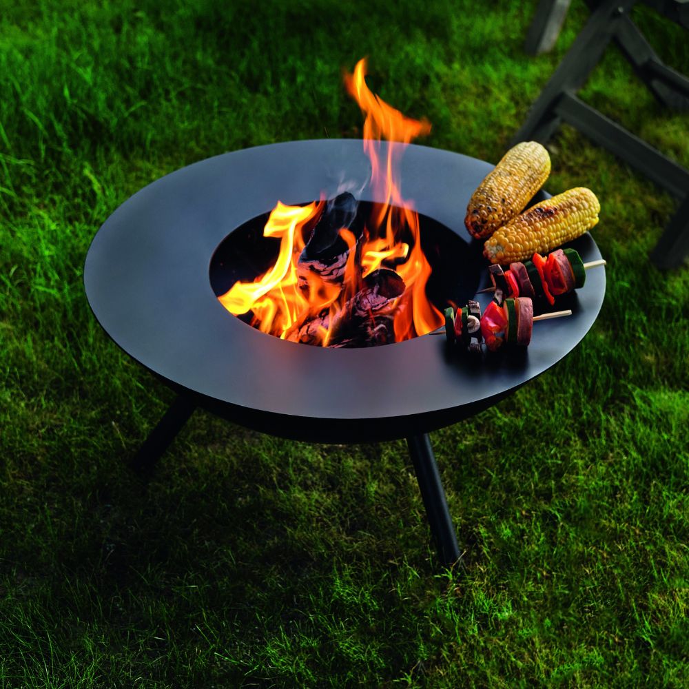 Τζάκι εξωτερικού χώρου FLAMES, 56 cm, μαύρο, Philippi