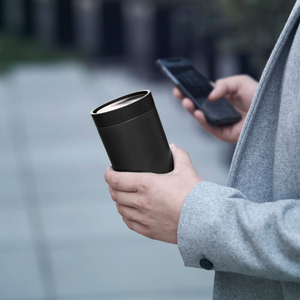 Κούπα ταξιδίου TO GO CLICK, 200 ml, μαύρο μεταλλικό, Stelton