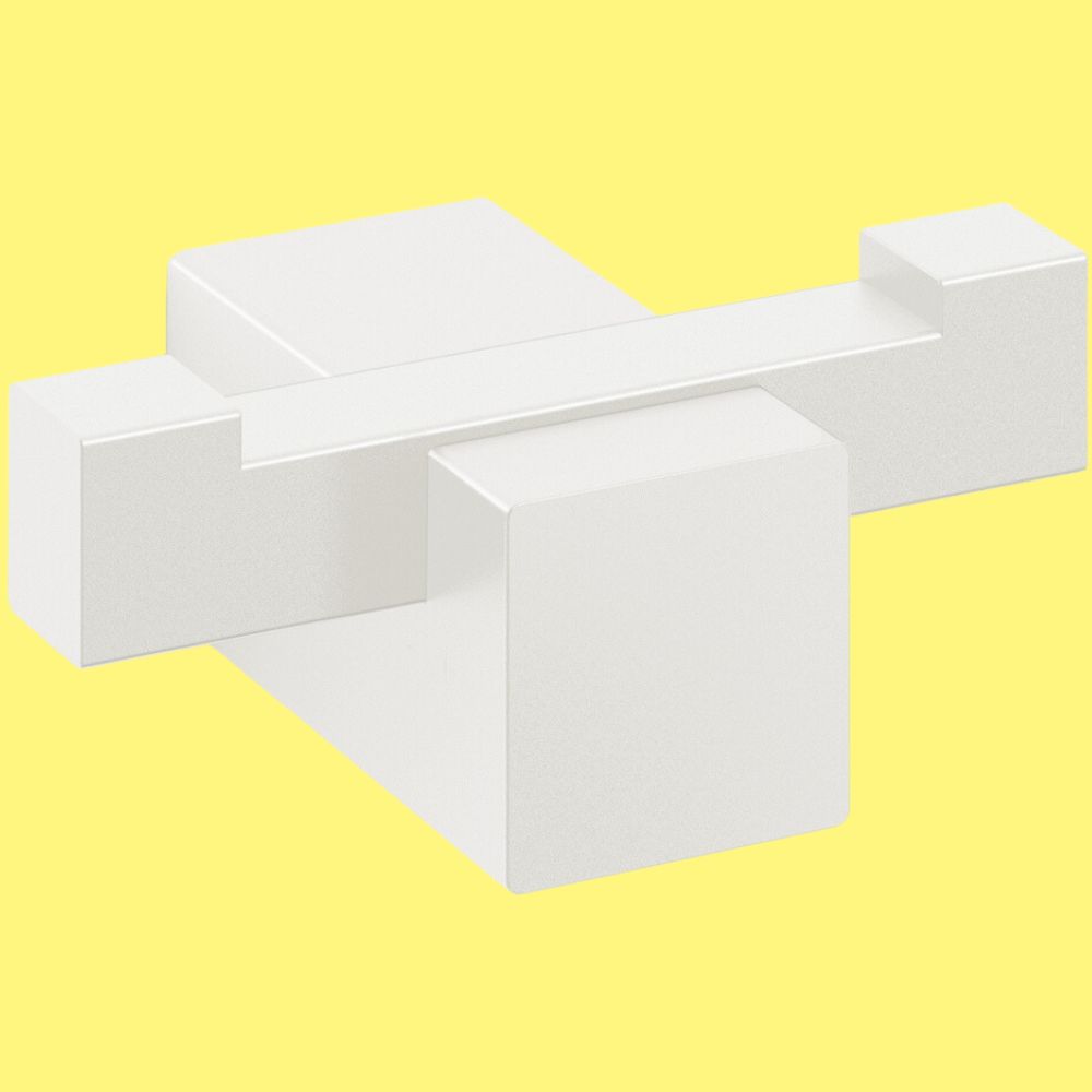 Γάντζος πετσέτας CARVO 6 cm, διπλός, σε λευκό, ανοξείδωτο ατσάλι, Zack