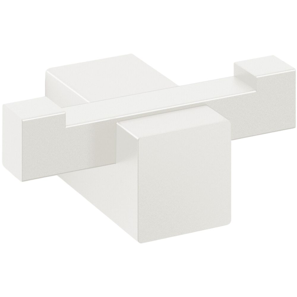 Γάντζος πετσέτας CARVO 6 cm, διπλός, σε λευκό, ανοξείδωτο ατσάλι, Zack