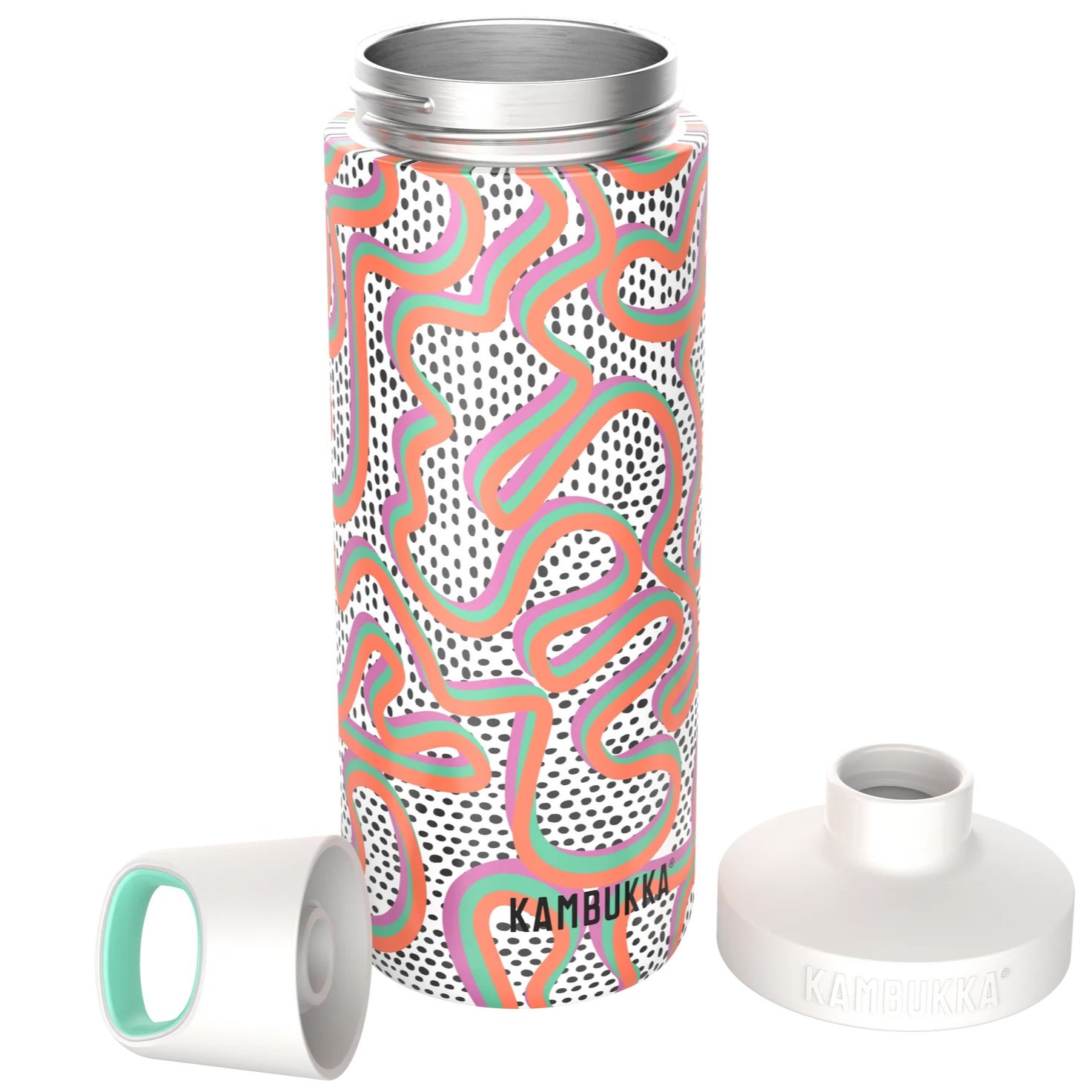 Μπουκάλι θερμός RENO INSULATED 500 ml, crazy for dots, από ανοξείδωτο ατσάλι, Kambukka