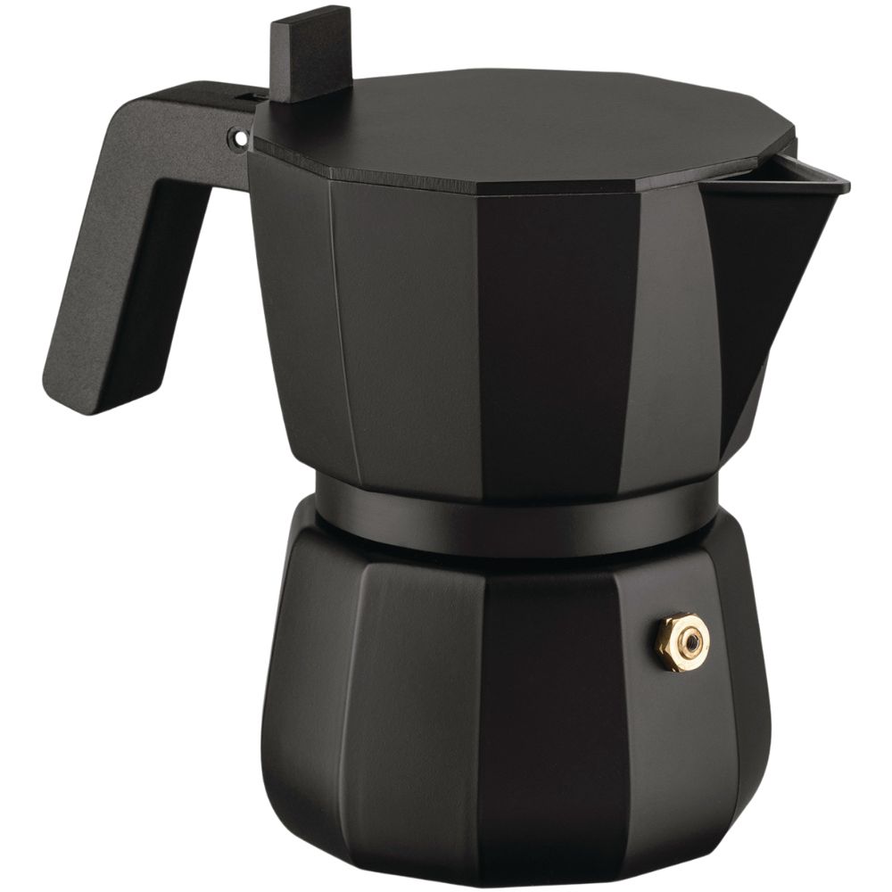 Καφετιέρα χειροκίνητη για εσπρέσο MOKA 150 ml, σε μαύρο, από αλουμίνιο, Alessi