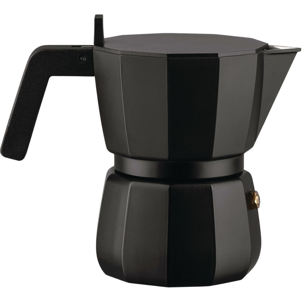 Καφετιέρα χειροκίνητη για εσπρέσο MOKA 150 ml, σε μαύρο, από αλουμίνιο, Alessi