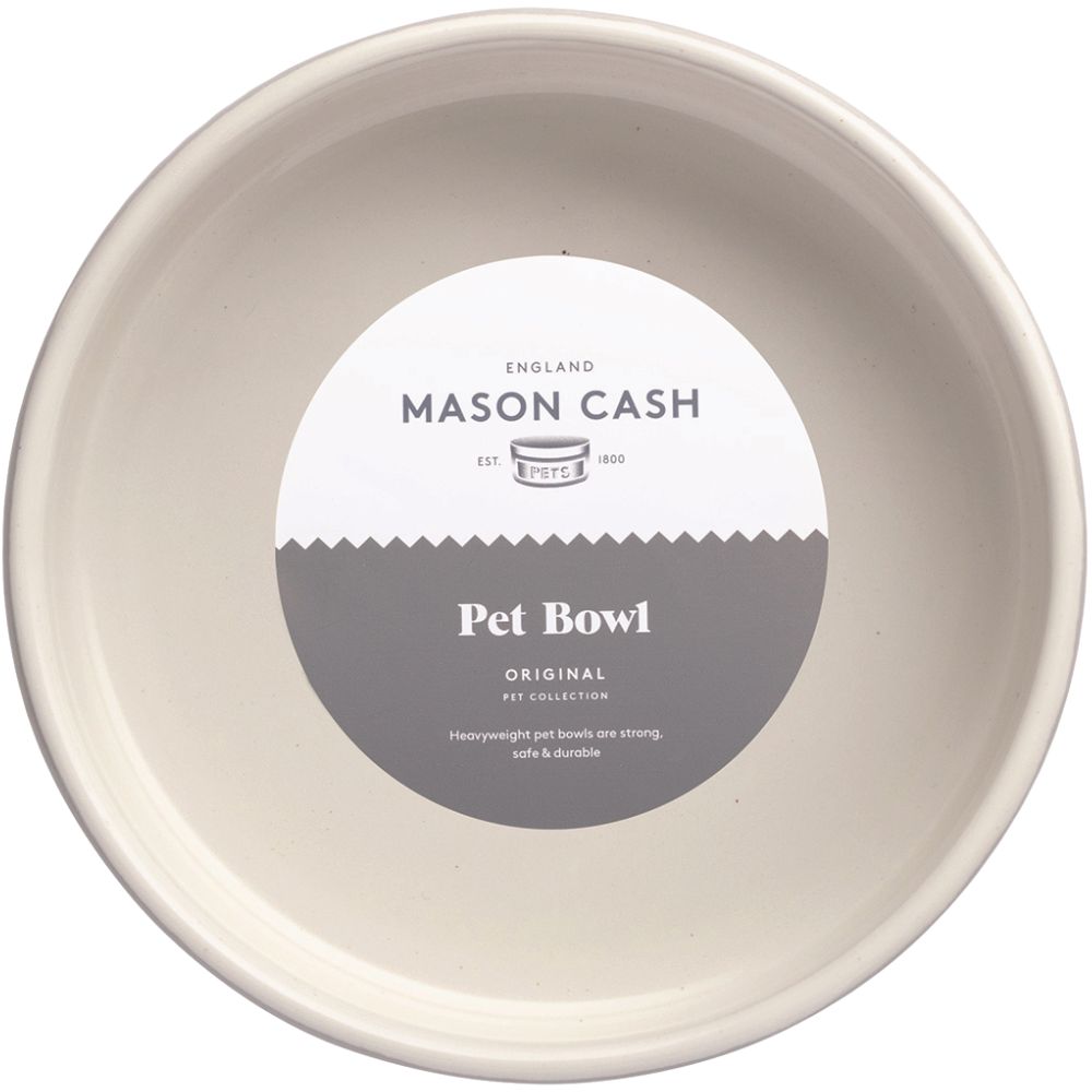 Μπολ για τροφή σκύλου LINEAR 13 cm, γκρι, πήλινο υλικό, Mason Cash