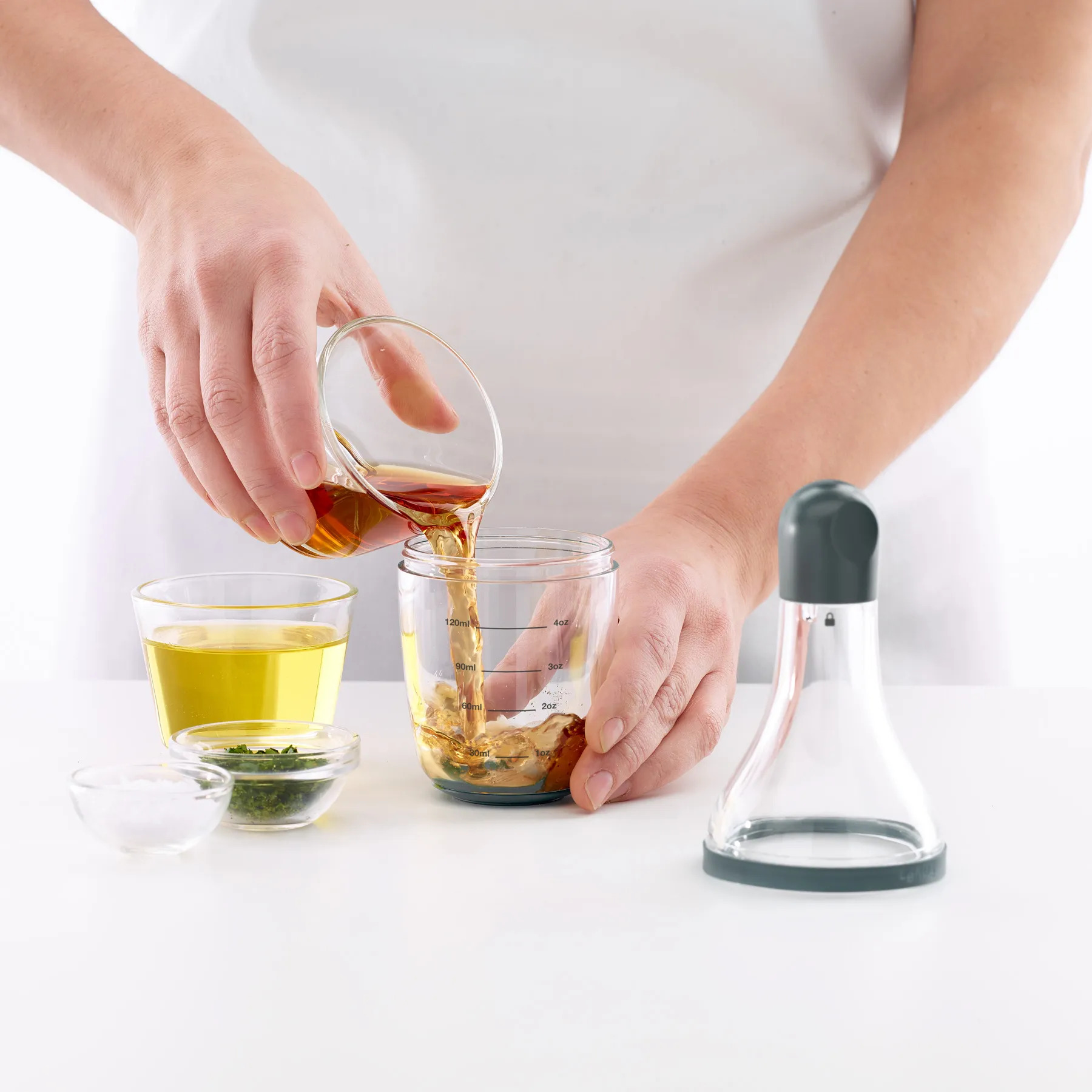 Σέικερ για ντρέσινγκ 180 ml, γκρι, πλαστικό, Lékué