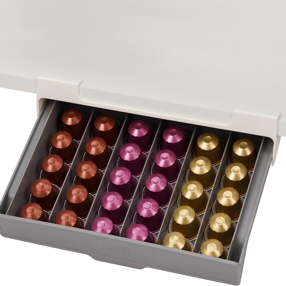 Δοχείο αποθήκευσης για κάψουλες καφέ CUPBOARDSTORE 851667 27 cm, γκρι, πλαστικό, Joseph Joseph