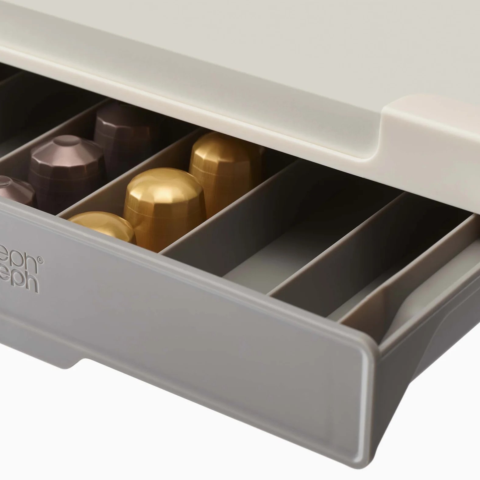 Δοχείο αποθήκευσης για κάψουλες καφέ CUPBOARDSTORE 851667 27 cm, γκρι, πλαστικό, Joseph Joseph