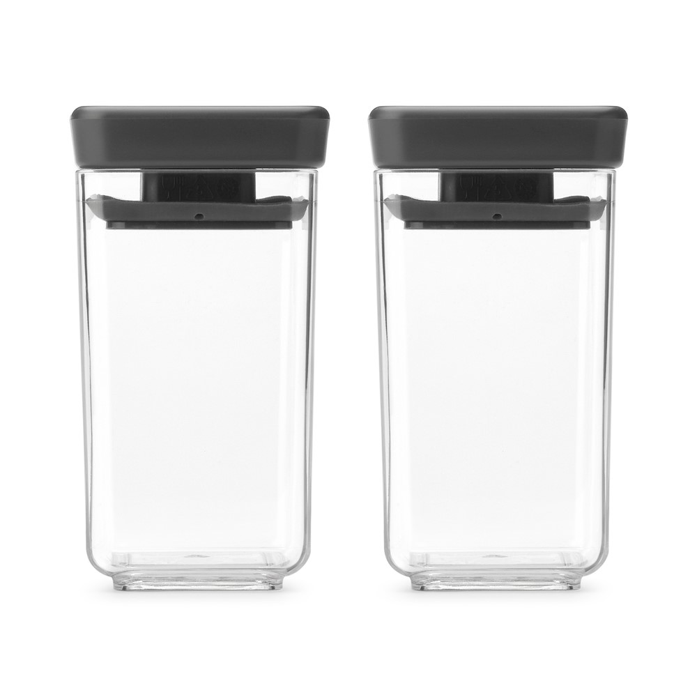 Δοχείο αποθήκευσης τροφίμων TASTY PLUS 150 ml, σετ 2 τεμαχίων, σε σκούρο γκρι, Brabantia