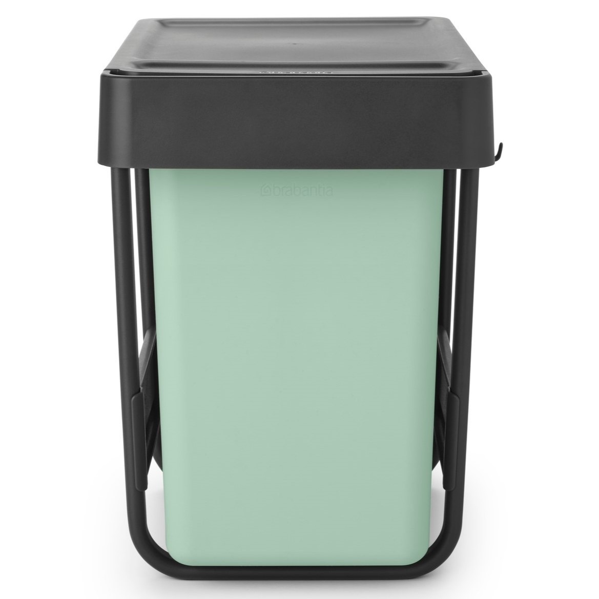 Εντοιχισμένος κάδος απορριμάτων SORT & GO 2x 15 l, σε σκούρο γκρι / πράσινο νεφρίτη, από πλαστικό, Brabantia