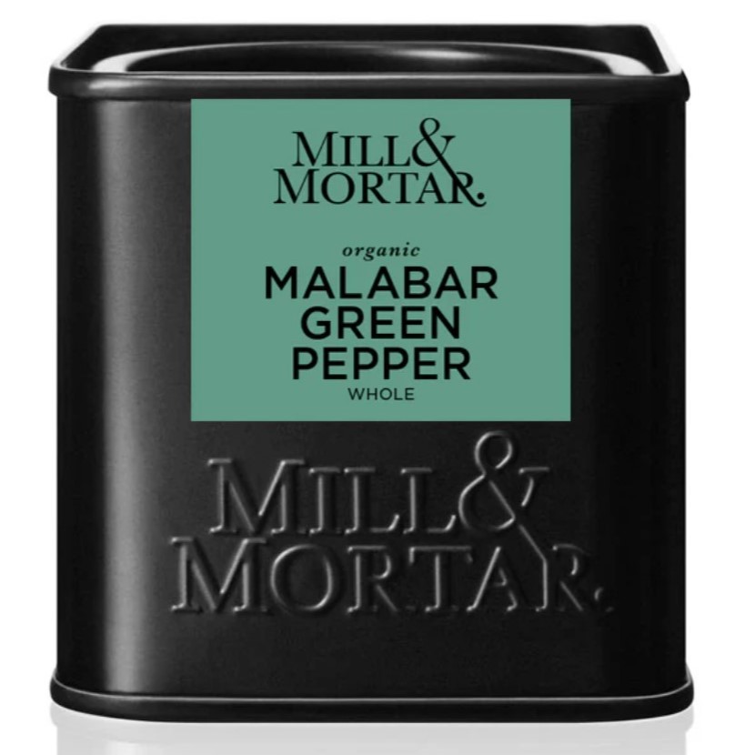 Βιολογικό πράσινο πιπέρι MALABAR 25 g, ολόκληρο, Mill & Mortar