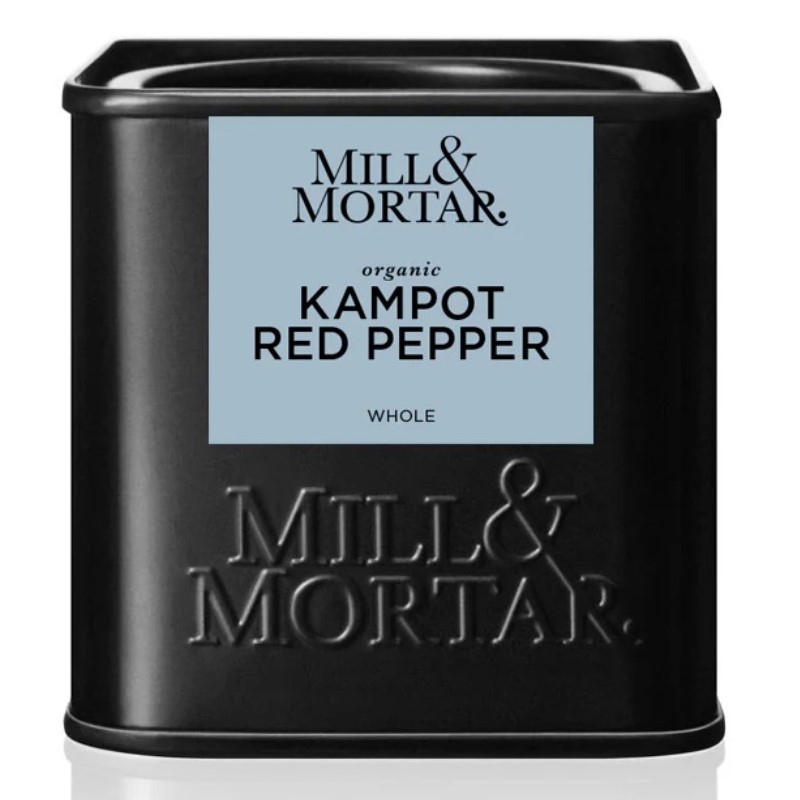Βιολογικό κόκκινο πιπέρι KAMPOT 50 g, ολόκληρο, Mill & Mortar
