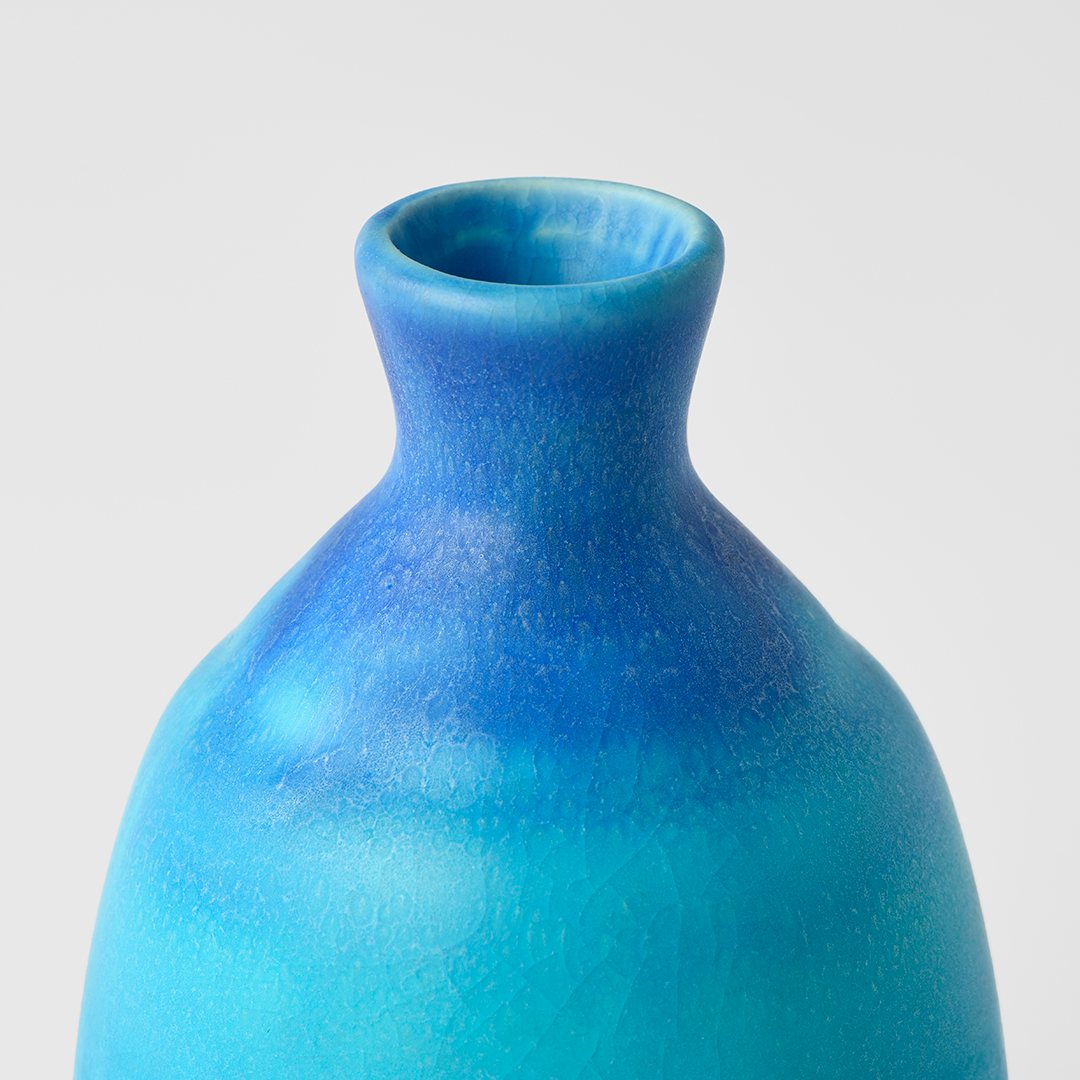 Σάκε μπουκάλι TURQUOISE, μπλε, κεραμικό, MIJ