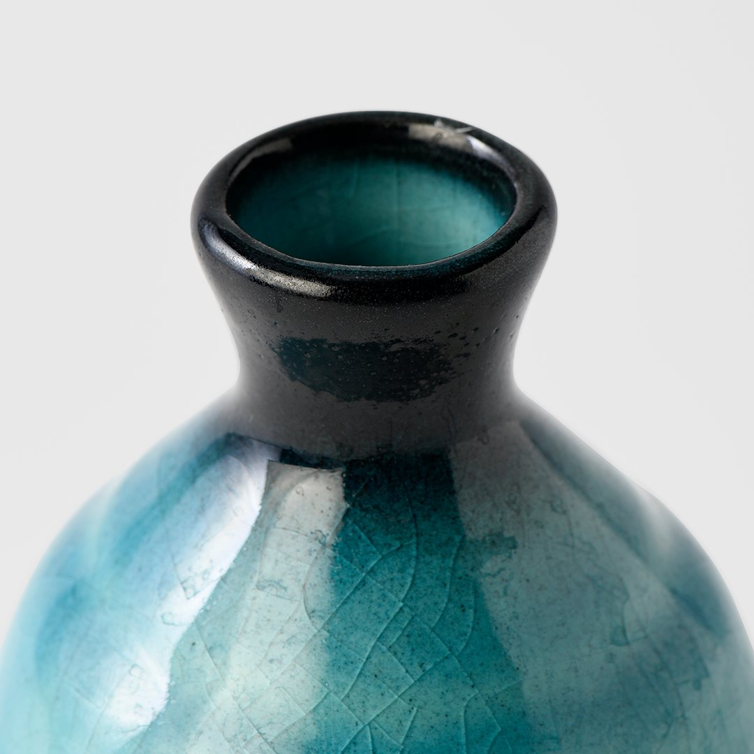 Σάκε μπουκάλι INK & TURQUOISE, μπλε, κεραμικό, MIJ