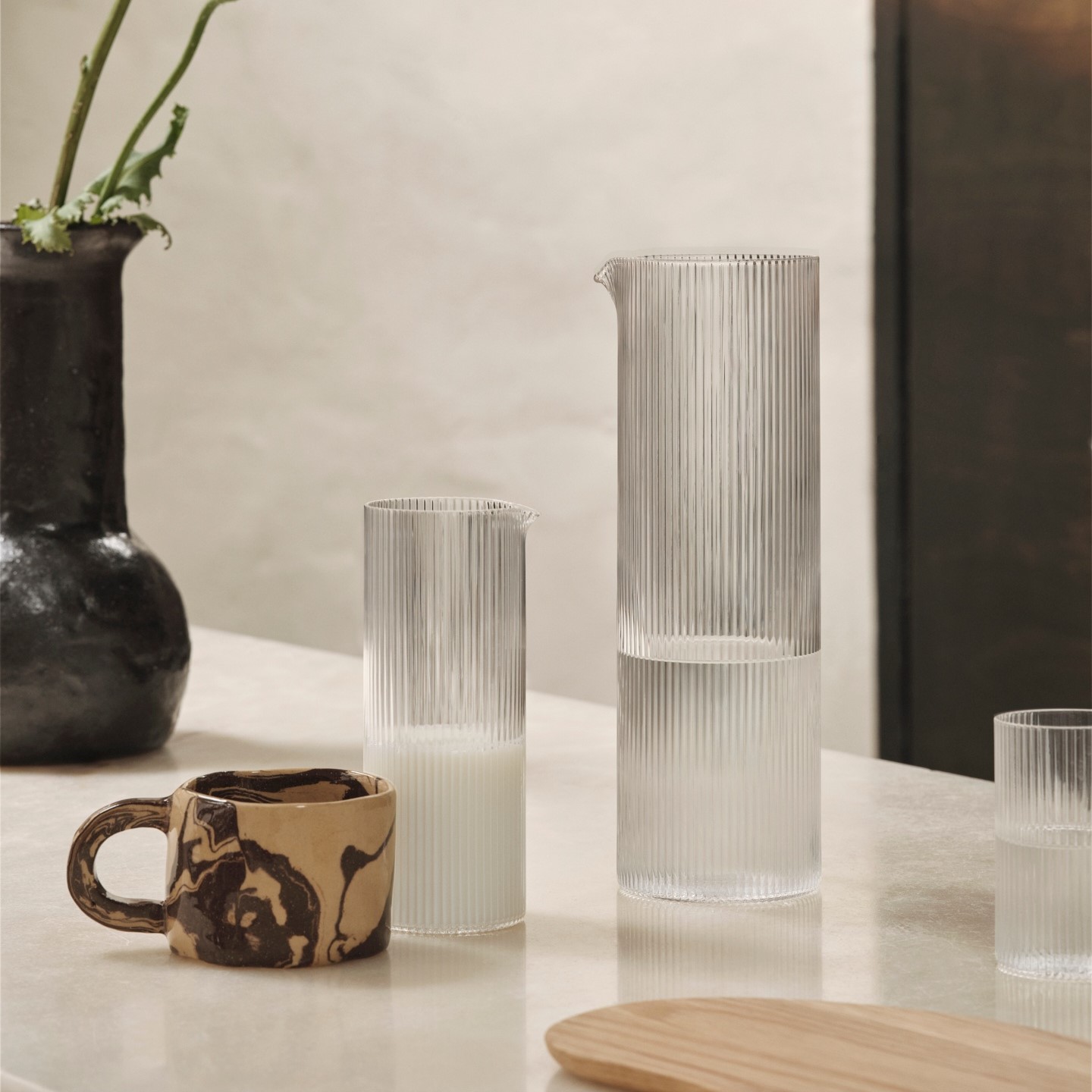 Κανάτα νερού RIPPLE 1,1 l, ανοιχτό, γυαλί, ferm LIVING