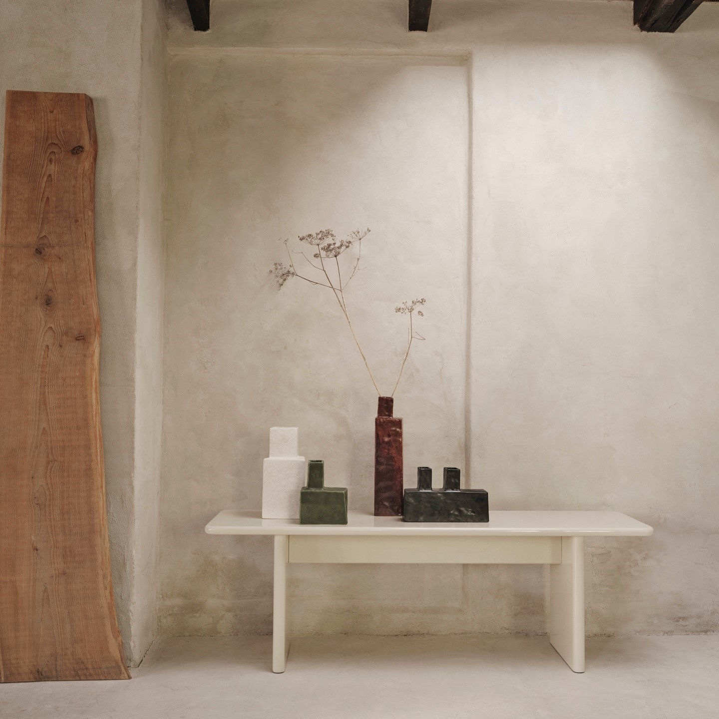 Βάζο KOA 13 x 29 cm, λευκό, κεραμικό, σταθερό LIVING