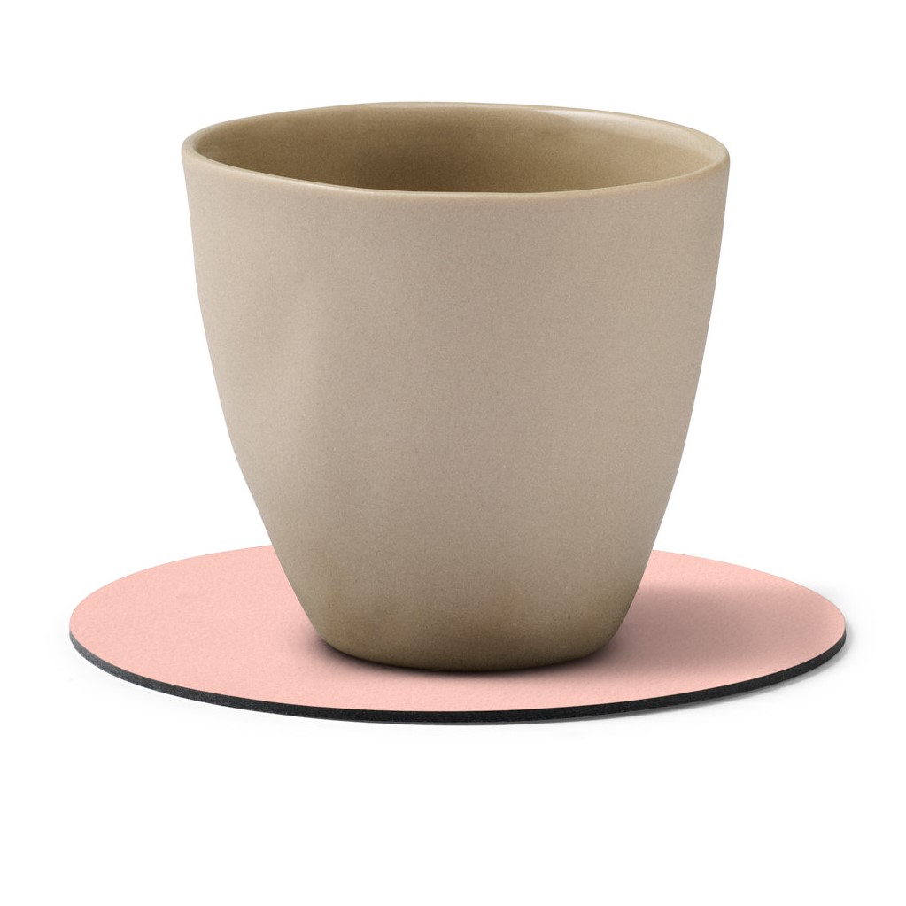 217340 3 podtacek circle nupo 10 cm ruzova kuze lind dna