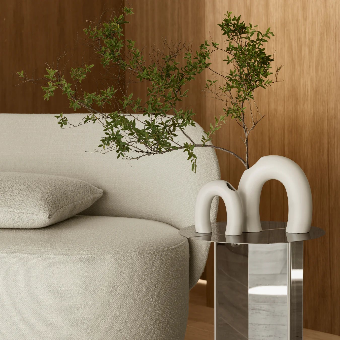 217535 2 vaza kagetsu 18 cm svetle seda kamenina blomus