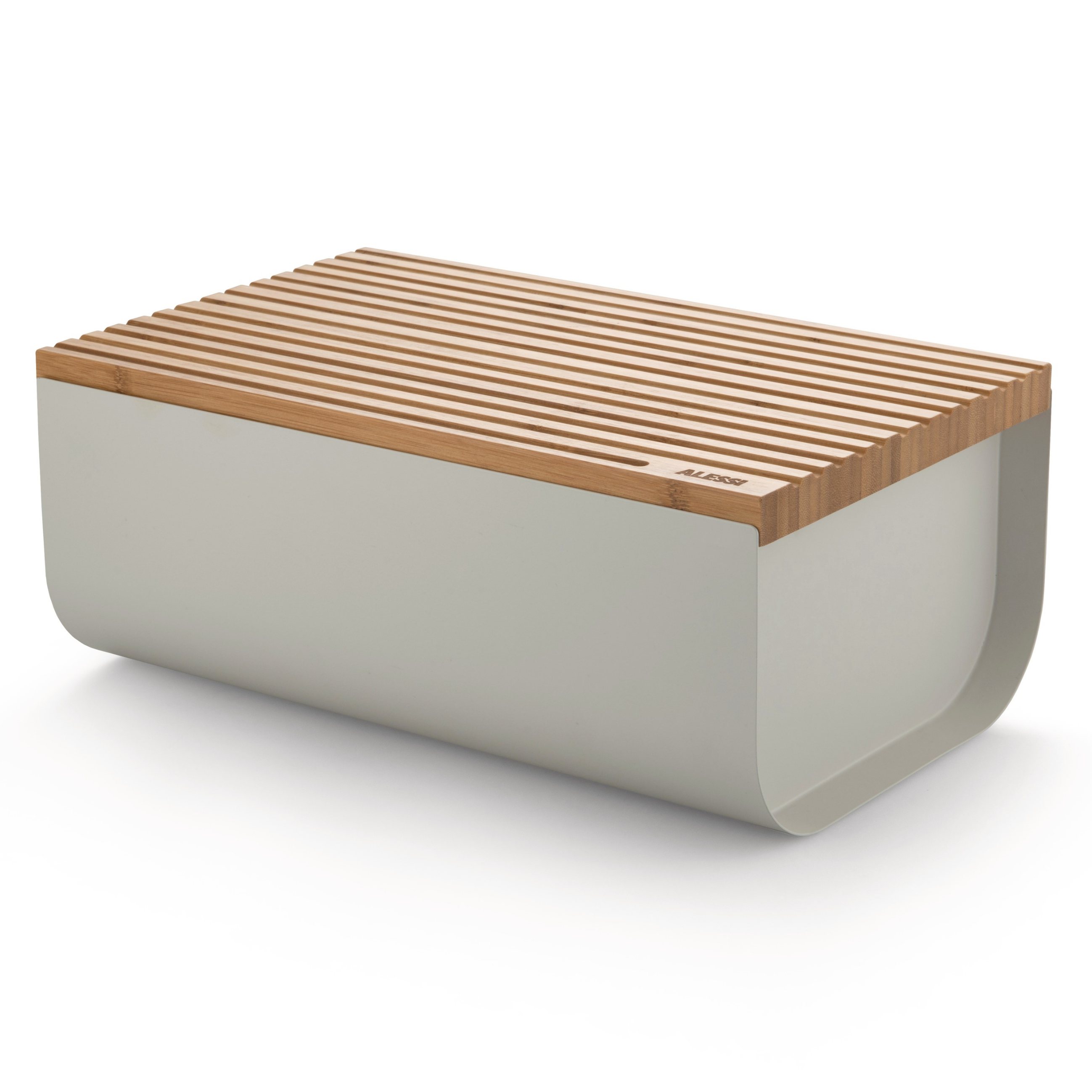 218861 6 chlebnik s prkenkem mattina 34 cm seda ocel bambus alessi