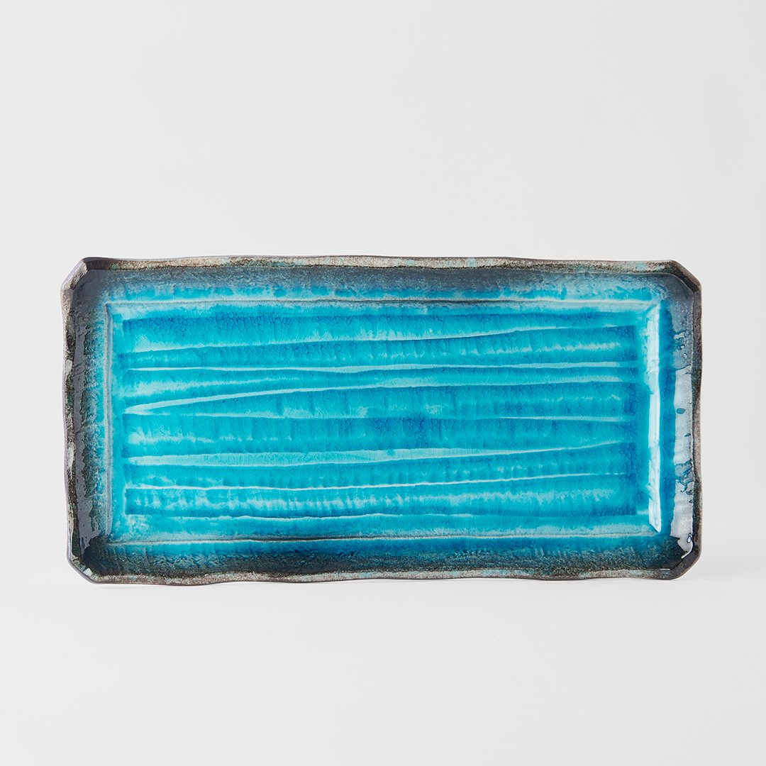 220034 2 talir na sushi sky blue 42 x 21 cm modra keramika mij