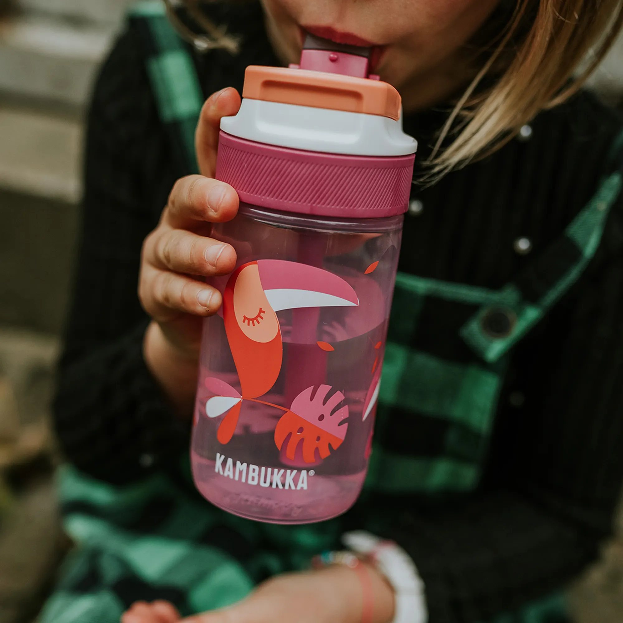 220598 2 lahev na vodu pro deti lagoon 400 ml toekan love tritan kambukka