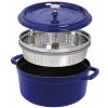 Κατσαρόλα COCOTTE, 26 cm, με ένθετο σκεύος ατμού, σε απόχρωση βασικλικού, από μαντέμι, Staub