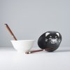 Μπολ τραπεζαρίας CAT FACE DESIGN 400 ml, σετ 2 τμχ, με ξυλάκια, MIJ