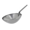 Τηγάνι wok MINERAL B, 28 cm, με επίπεδο πάτο, σιδερένιο, de Buyer
