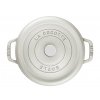 Κατσαρόλα COCOTTE, 20 cm, στρόγγυλη, λευκή, από μαντέμι, Staub