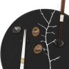 Πιατάκι σε σχήμα βότσαλου για chopstics BLACK SAKURA, από πορσελάνη, MIJ