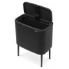 Κάδος με καπάκι αφής BO, 36 l, σε μαύρο ματ, Brabantia