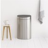 Κάδος με καπάκι αφής TOUCH BIN NEW, 40 l, ανθεκτικός στα δακτυλικά αποτυπώματα, σε ματ ατσάλι, Brabantia