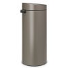 Κάδος με καπάκι αφής TOUCH BIN NEW, 30 l, σε πλατίνα, Brabantia