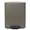 Κάδος με πεντάλ BO, 2 x 30 l, σε πλατίνα, Brabantia