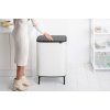 Κάδος με καπάκι αφής BO HI, 2 x 30 l, σε λευκό, Brabantia