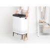 Καλάθι για ρούχα πλυντηρίου BO, 2 x 45 l, λευκό, Brabantia