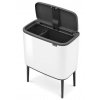 Κάδος με καπάκι αφής BO, 11 + 23 l, σε λευκό, Brabantia
