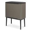 Κάδος με καπάκι αφής BO, 3 x 11 l, σε πλατίνα, Brabantia