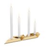 Κηροπήγιο SQUARE CANDLE, σετ 4 τεμαχίων, σε χρυσό, Höfats