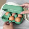 Δοχείο αποθήκευσης αβγών EGGS TO GO MINI, 17 cm, για 6 αυγά, σε απόχρωση πράσινου φύλλου, Koziol