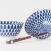 Μπολ φαγητού RAIN DROP, σετ 2 τεμαχίων, 400 ml, με chopsticks, MIJ
