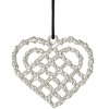 Χριστουγεννιάτικο στολίδι δέντρου HEART, 7 cm, επάργυρο, Rosendahl