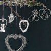 Χριστουγεννιάτικο στολίδι δέντρου ANGEL GIRL ON A BICYCLE, 7 cm, επάργυρο, Rosendahl