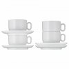 Φλιτζάνι καφέ με πιατάκι BARISTA, σετ 2 τεμαχίων, 160 ml, σε λευκό, WMF
