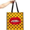 Τσάντα για ψώνια TOILETPAPER SHIT, 42 cm, πορτοκαλί, Seletti