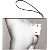 Τσαντάκι χειρός TOILETPAPER TWO OF SPADES, 28 x 20 cm, γκρι, Seletti