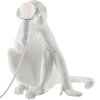 Επιτραπέζια λάμπα MONKEY SITTING, 32 cm, σε λευκό, Seletti