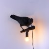 Επιτοίχιο φωτιστικό BIRD LOOKING RIGHT, 33 cm, μαύρο, Seletti