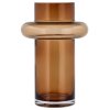 Βάζο TUBE, 25 cm, κεχριμπάρι, από γυαλί, Lyngby Glas