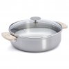 Τηγάνι saute ALCHIMY LOQY 24 cm, ασημί, ανοξείδωτο ατσάλι, de Buyer